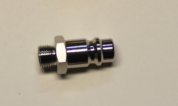 Stecknippel außeng. G 1/4" vernickelt