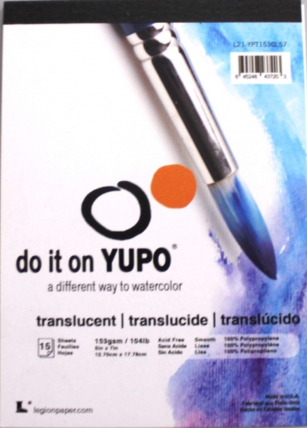 Yupo Legion translucent 15 Bl.12,7x17,78cm,153 g