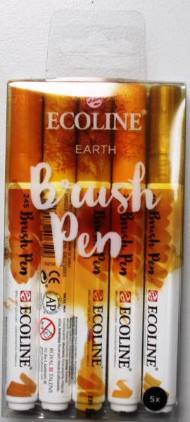 Ecoline Brush Pen 5 er Set Erde