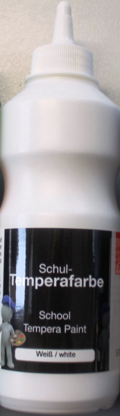 Temperafarbe weiß 500ml (g.P. 1L= 11,80€)
