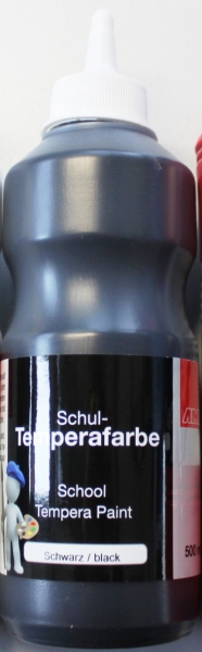 Temperafarbe schwarz 500ml (g.P. 1L= 11,80€)
