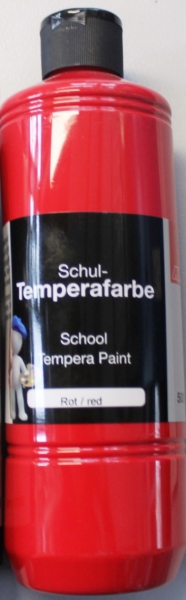 Temperafarbe rot 500ml (g.P. 1L= 11,80€)