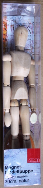 Magnetic Wooden manikin 30 cm nature