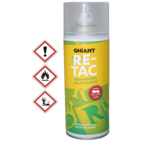 Retac, spray adhesive, 400 ml, Repositionable