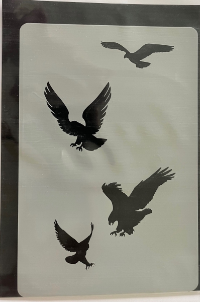 Airbrush Schablone Greifvögel, 13x19,5 cm