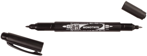 Tombow Fineliner Mono twin mit zwei Spitzen schwarz