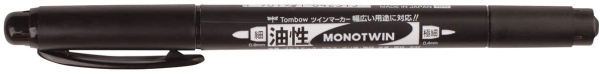Tombow Fineliner Mono twin mit zwei Spitzen schwarz
