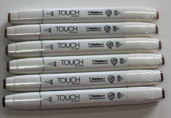 Touch twin marker Set wood colors (6St.)