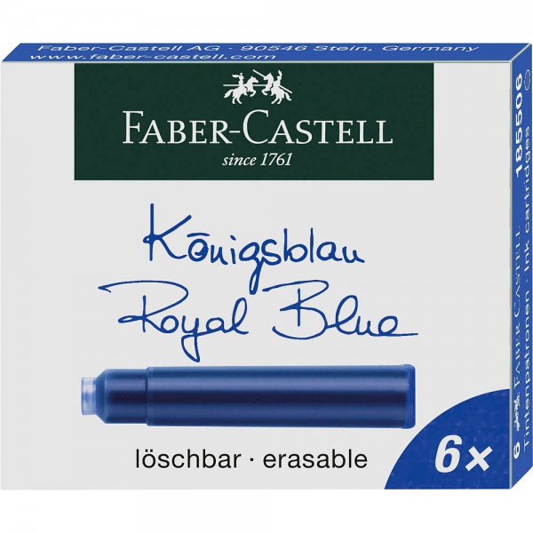 Tintenpatronen (6Stück) Farbe königsblau löschbar